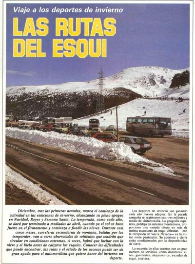 Revista Trfico, n 17 (diciembre de 1986). Las rutas del esqu
