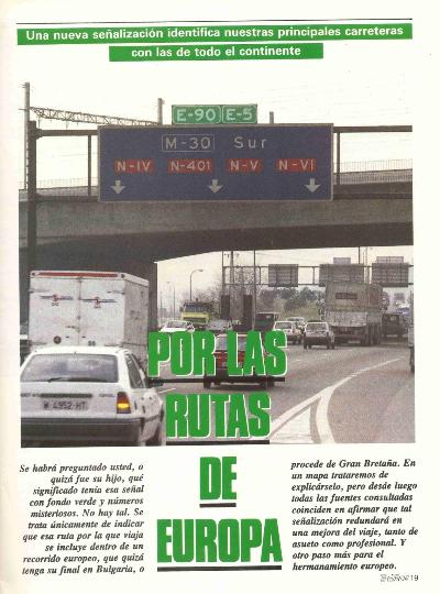 Revista Trfico, n 41 (febrero de 1989). Por las rutas de Europa